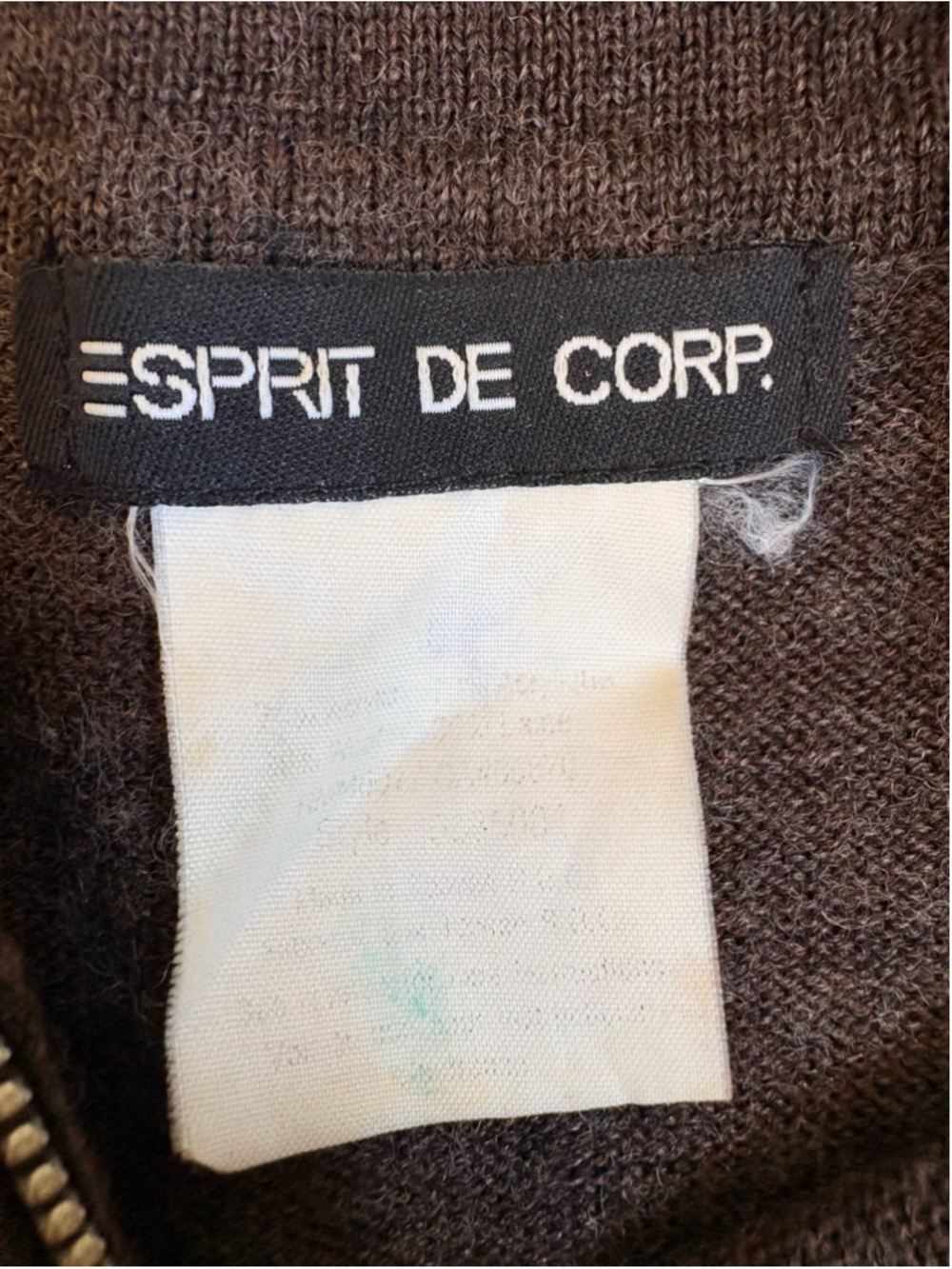 Vintage 90s Esprit de Corp Knit Polo Dress Brown Striped Mini S/M - Picture 10 of 12